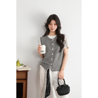 【12-27】6016 女式设计款马甲 休闲风