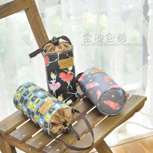 束口式杯袋水杯套保护套通用玻璃杯套带提绳杯袋杯套350-500ml