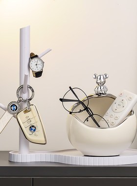 入户玄关放钥匙收纳摆件门口置物架轻奢客厅电视柜高档.家居装饰