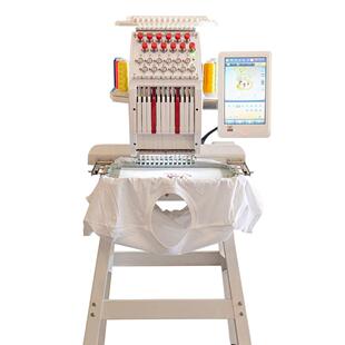 1201刺绣布料电脑电子花样机缝纫机绣字机可涂鸦小型绣花机带脚架