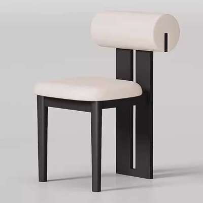 法式复中古风椅子北欧实木家用化妆书桌网红河马椅子设计师餐桌椅