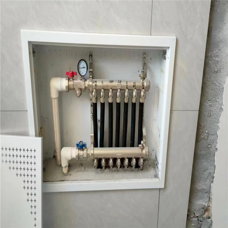 硕暖佳 分水器背板400*500不锈钢地暖分水器暗箱厂家