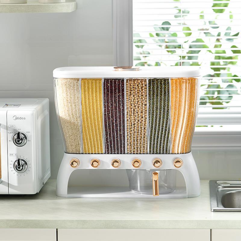 新款米桶五谷杂粮组合收纳盒 防虫防潮密封家用储米箱厨房带盖