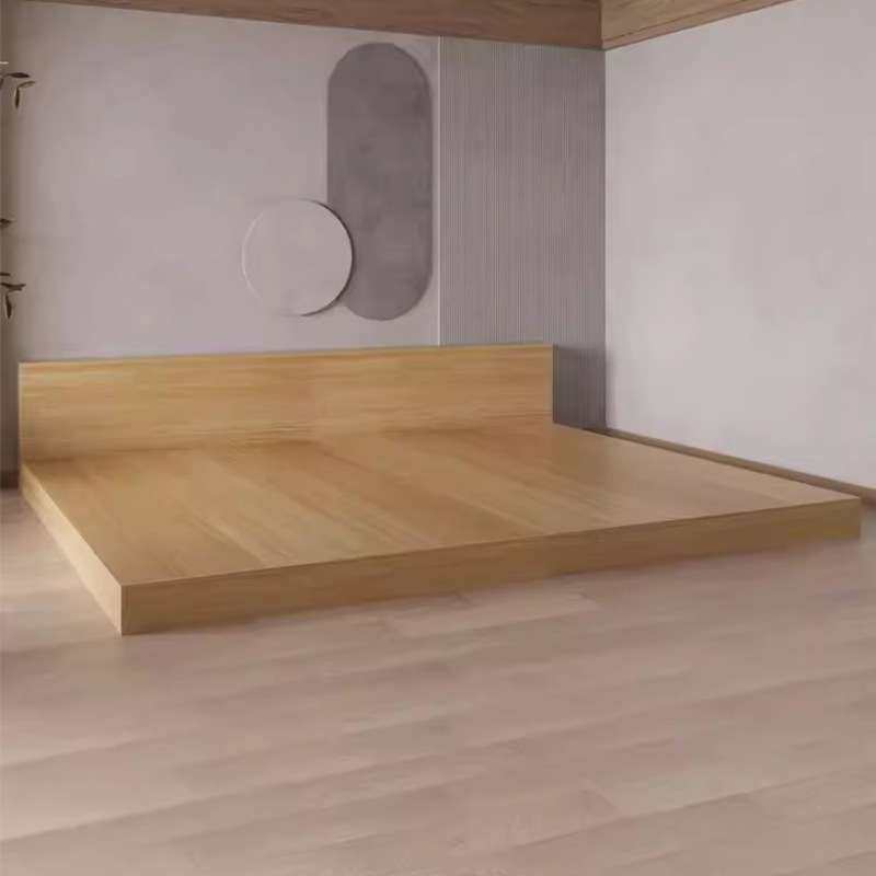 歌雷日式榻榻米地台床简约现代1米8双人床无床头矮床地踏床板式床