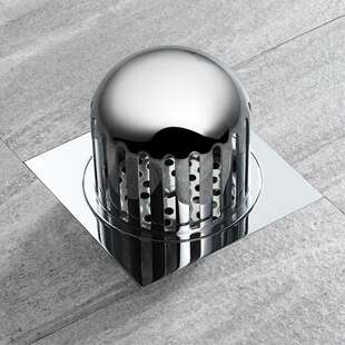 HIDEEP 阳台地漏100*100mm镀铬铜防臭排水地漏 HIDL169-1