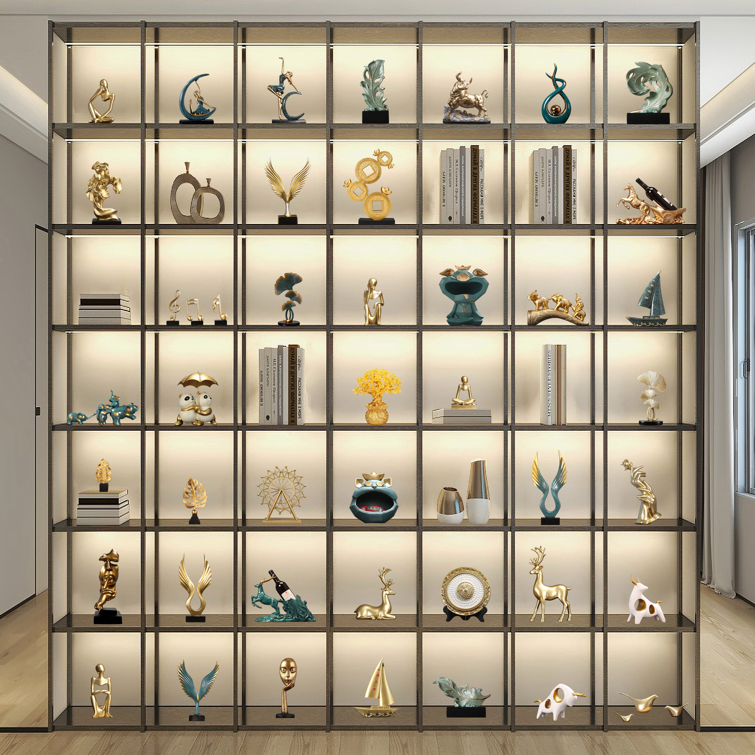 现代轻奢高档酒柜装饰品摆件客厅家居玄关柜电视柜办公室工艺品,家居饰品,装饰摆件,淘宝优惠券,粉丝福利购,淘宝优惠卷