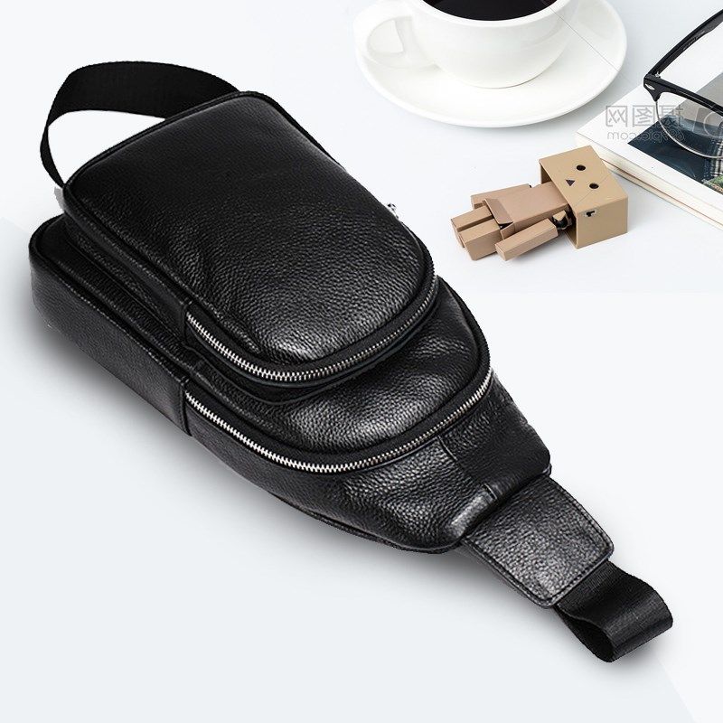 男士真皮胸包头层牛皮单肩包骑行背包男软皮胸前斜挎包多隔层男包,箱包皮具/热销女包/男包,胸包,淘宝优惠券,粉丝福利购,淘宝优惠卷