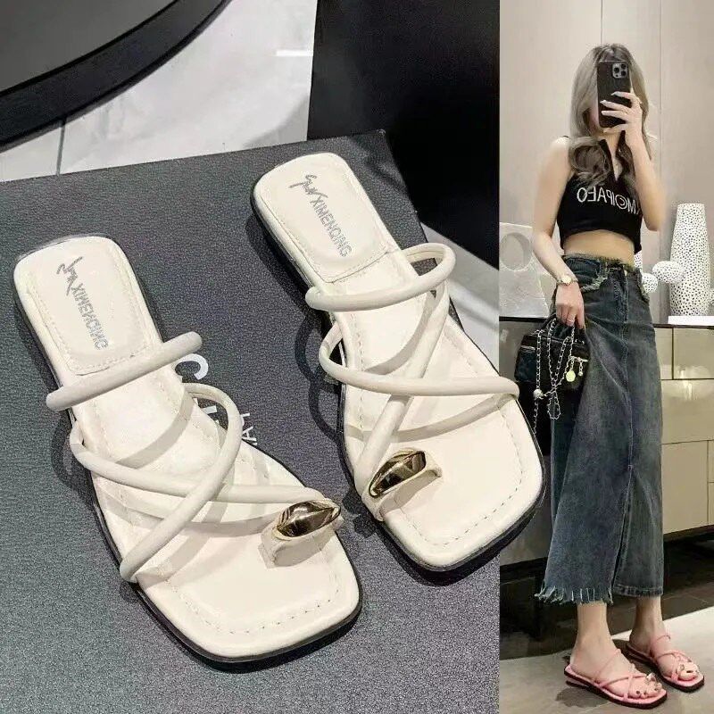 33小码拖鞋女313233夏季外穿34码凉鞋平底时尚百搭2025新款凉拖鞋