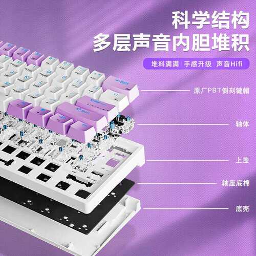 有线机械键盘61键迷你便携键盘青轴茶轴客制化全键热插拔炫彩灯效