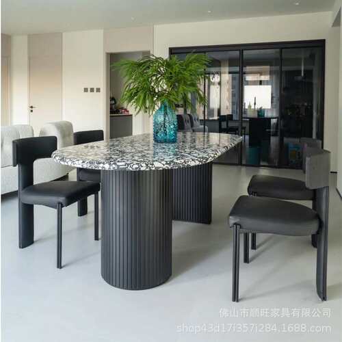 意式轻奢实木餐椅家用设计师宅寂风餐厅靠背椅现代简约咖啡厅椅子