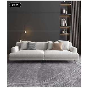 北欧现代布艺休闲直排棉麻别墅区住宅区样板房售楼部酒店沙发