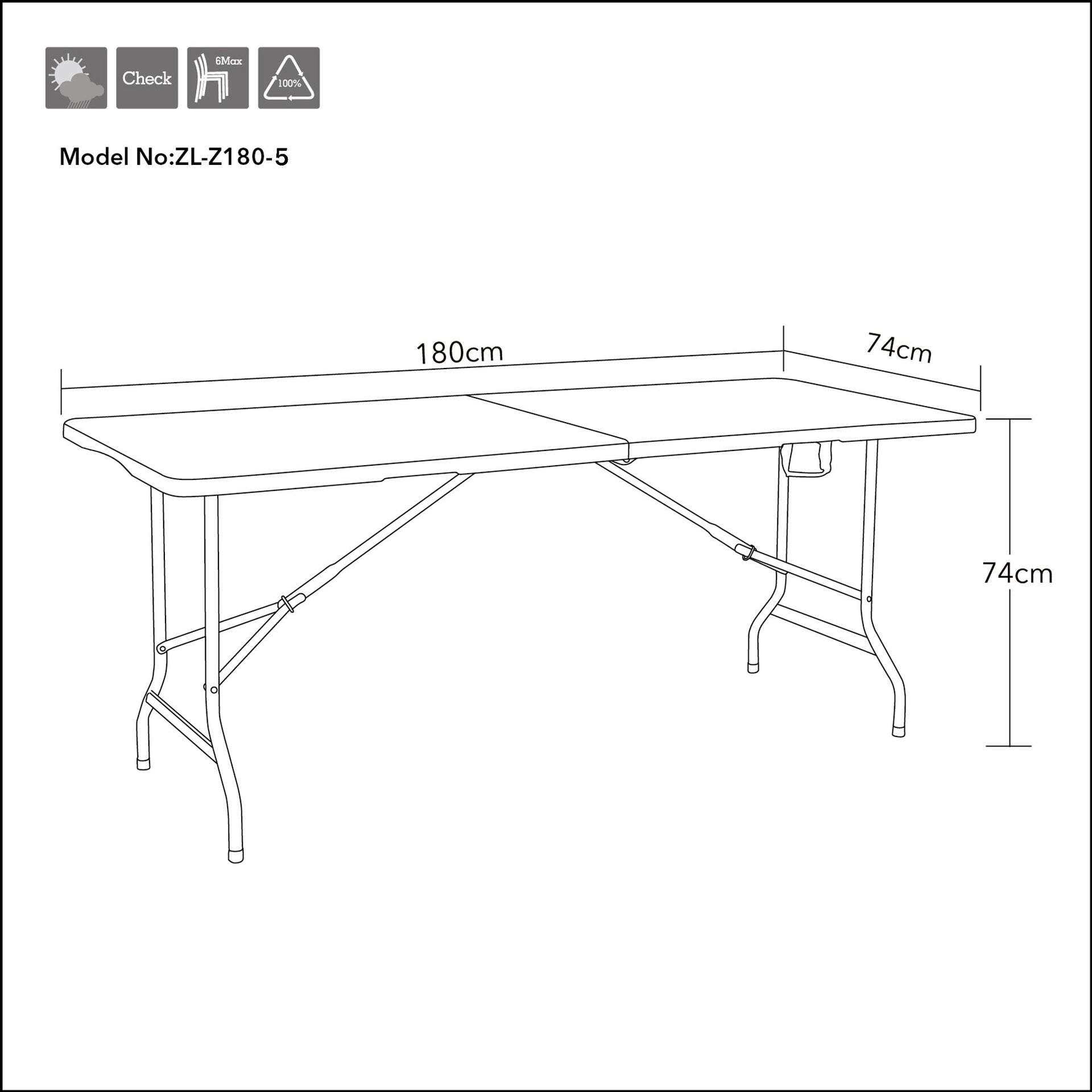 Z180-5 折叠餐桌椅户外展会折叠长桌会议桌便携式户外折叠桌子