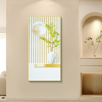 小清新入户玄关装饰画晶