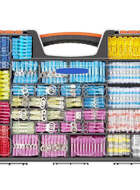 跨境1500PCS盒装 BHT热缩插簧插片圆形端子/焊锡环/T型免破线