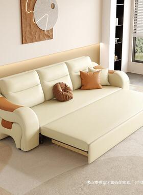 双人沙发床1.5米带储物抽拉式可折叠两用 布艺伸缩床抽拉木制可躺