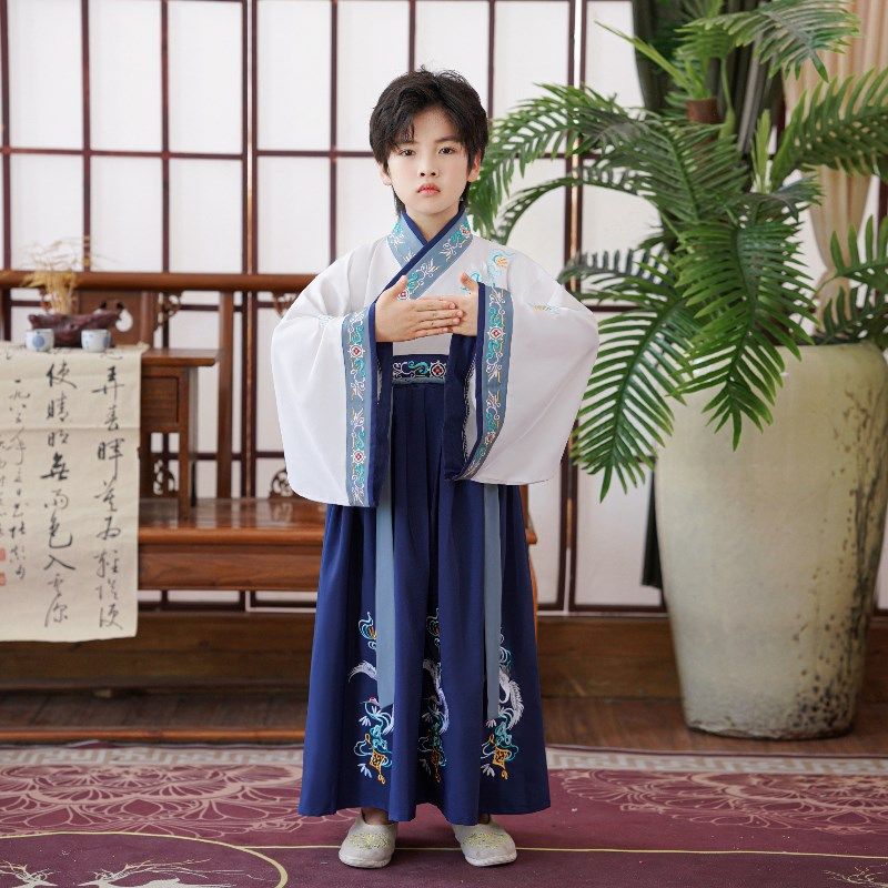 儿童汉服男童春夏唐装中国风古装书童国学服幼儿园开笔礼演出服装,童装/婴儿装/亲子装,汉服,淘宝优惠券,粉丝福利购,淘宝优惠卷