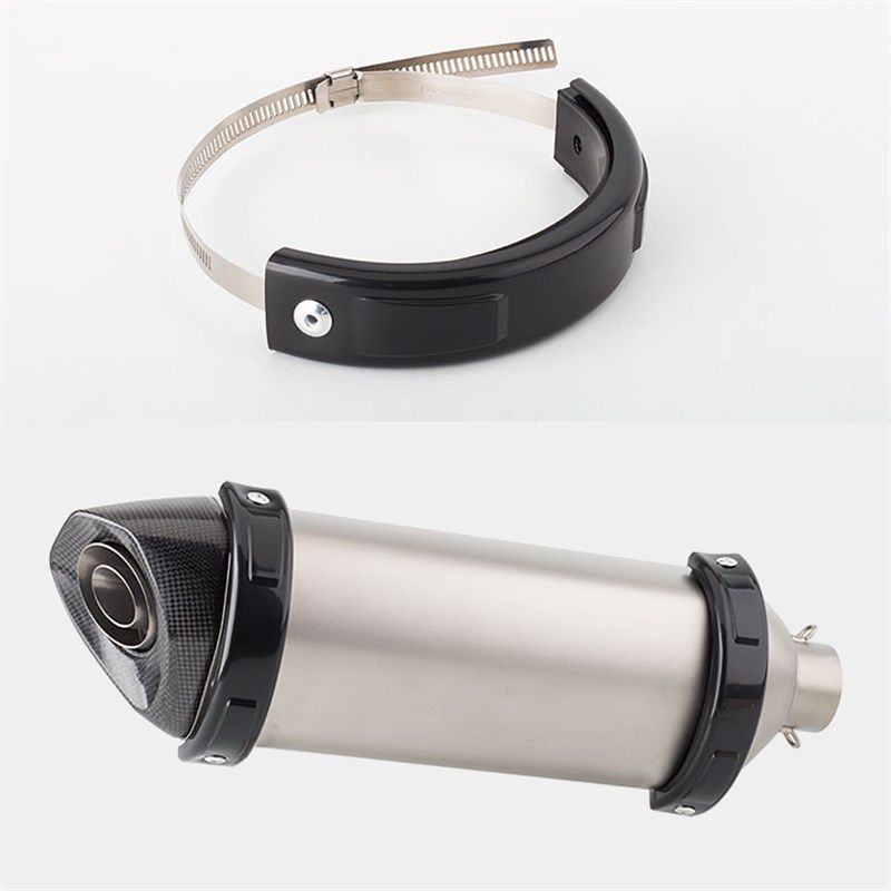 摩托车改装排气管保护套通用防摔带 排气管保护块 防撞胶 护带