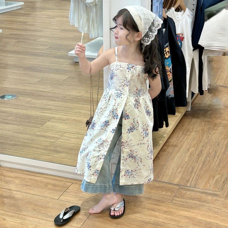 韩系女童叠穿时髦长裙中长款2024夏季新款女孩洋气碎花吊带连衣裙,童装/婴儿装/亲子装,连衣裙,淘宝优惠券,粉丝福利购,淘宝优惠卷