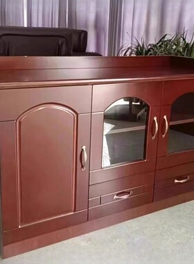 成都更新办公家具矮柜实木油漆办公矮柜茶水柜储物柜边柜收纳柜