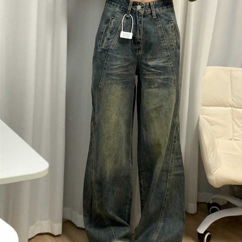 2-300斤胖mm美式高街设计牛仔裤大码女装春夏新款梨形身材阔腿裤,女装/女士精品,大码裤装,淘宝优惠券,粉丝福利购,淘宝优惠卷