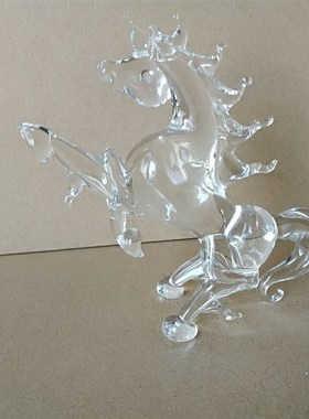 马到成功水晶玻璃鼠牛虎兔龙蛇马羊猴鸡狗猪摆件高档礼品手工艺品