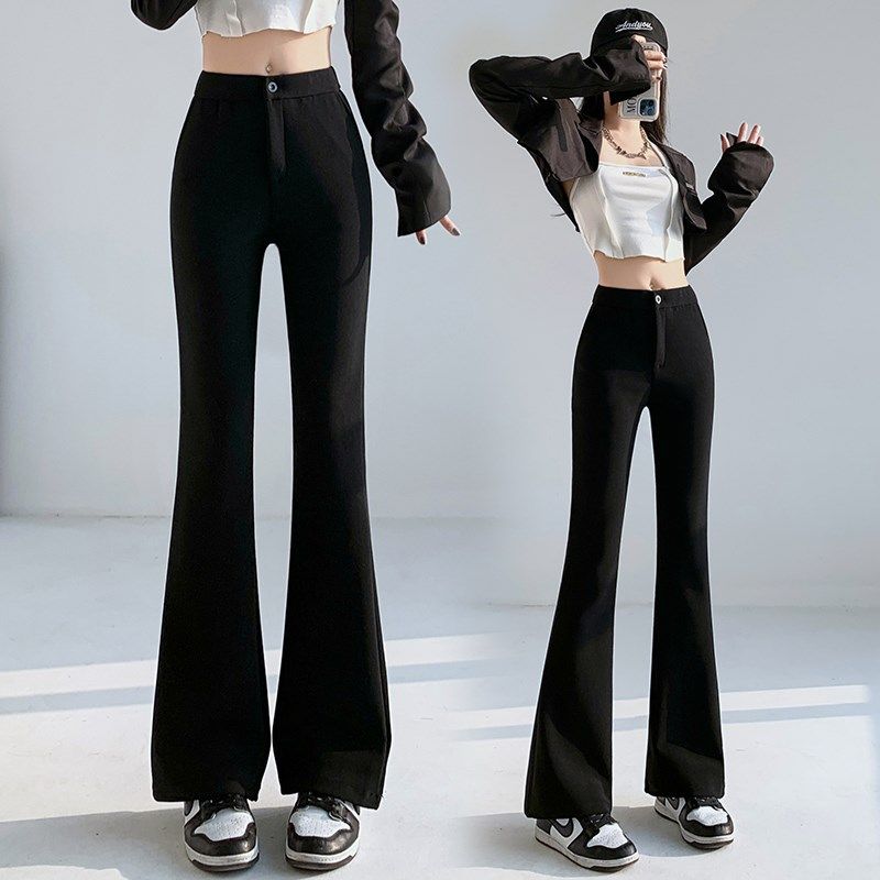 300斤大码胖mm黑色弹力西装裤秋季新款西装裤子女显瘦垂感拖地裤,女装/女士精品,大码裤装,淘宝优惠券,粉丝福利购,淘宝优惠卷