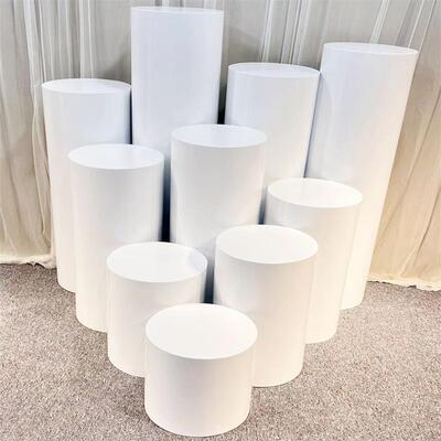 橱窗烤漆木质底座多层蛋糕模型展示地台圆柱形方形展示台展示架