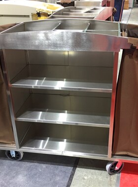 新款高档耐用酒店客房多功能服务车手推布草车保洁车清洁车服务车