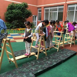 家用木楼梯双面木扶梯工程装修折叠梯子木头人字木梯幼儿园攀爬梯