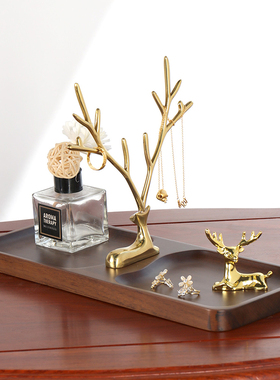 胡桃实木入户进门挂钥匙收纳架玄关鞋柜桌面置物架摆件树枝首饰架