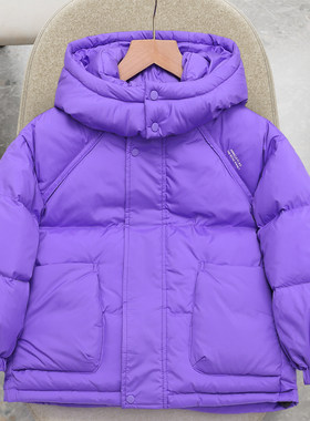 冬季大童新款儿童羽绒衣韩版男童洋派面包服女童短款加厚外套