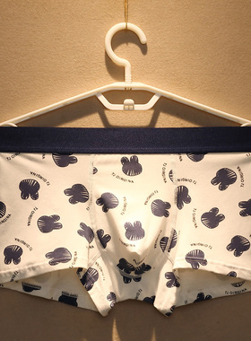 3条男士内裤男平角裤棉质透气潮流个性潮流学生舒适中腰四角短裤