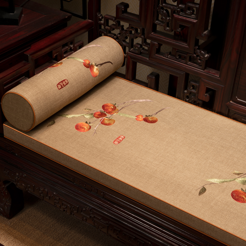 罗汉床坐垫新中式红木沙发垫子防滑海绵乳胶定制实木飘窗垫通用