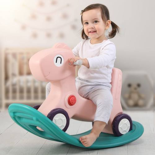 木马儿童摇摇马两用宝宝摇马多功能玩具一周岁生日礼物婴儿摇椅车