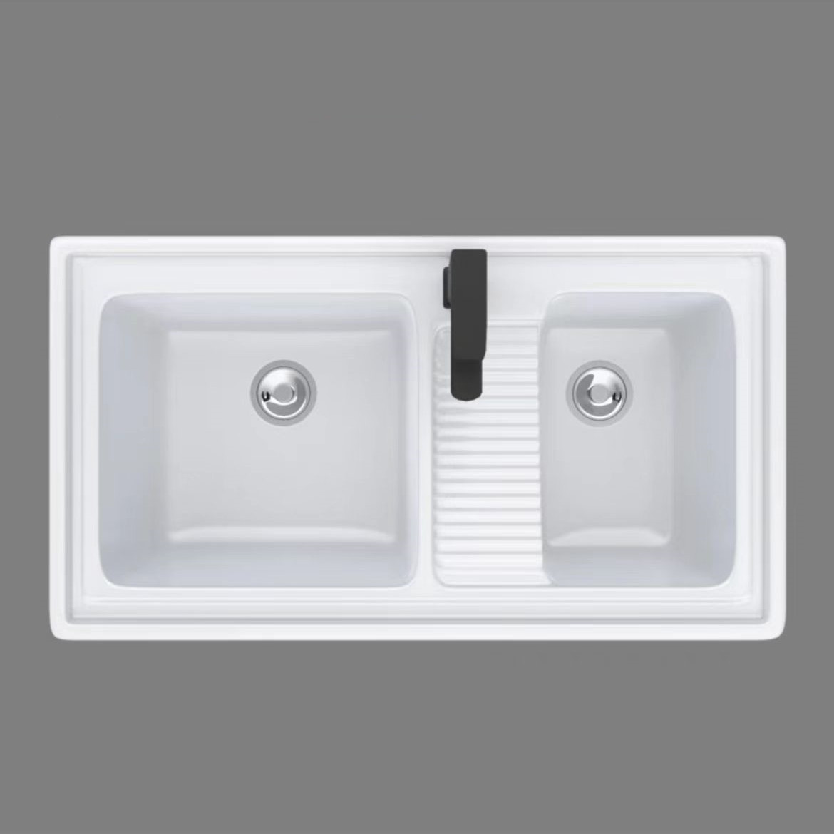 陶瓷洗衣盆带搓板双盆超大尺寸1米阳台水槽洗衣池