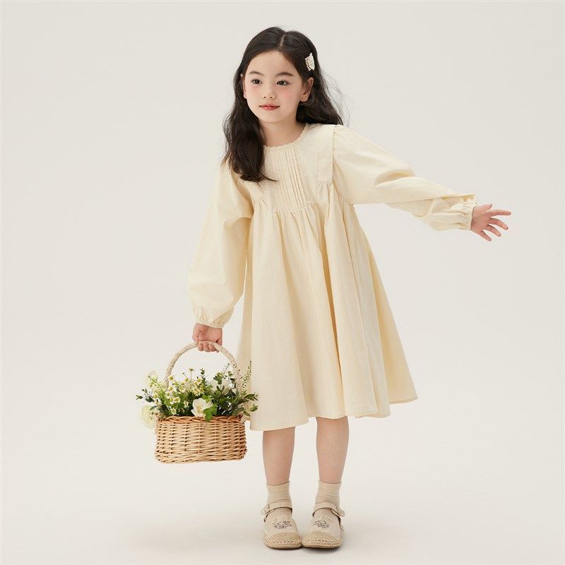 沫沫童装春装女童2024春秋季新款儿童休闲洋气纯色连衣裙宝宝大童,童装/婴儿装/亲子装,连衣裙,淘宝优惠券,粉丝福利购,淘宝优惠卷