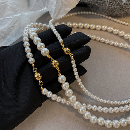 2025新款珍珠项链女百搭气质颈链