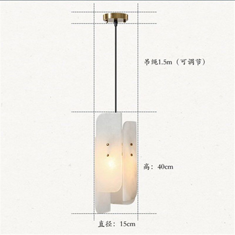 现代新中式小吊灯 创意设计师展厅客厅餐厅书房卧室床头云石灯具