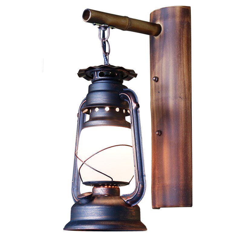 复古怀旧美式乡村灯具过道楼梯走廊卧室仿古墙灯创意铁艺马灯壁灯