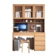 全实木橡木书桌书架一体带抽屉一米学习桌儿童现代小户型书柜书房