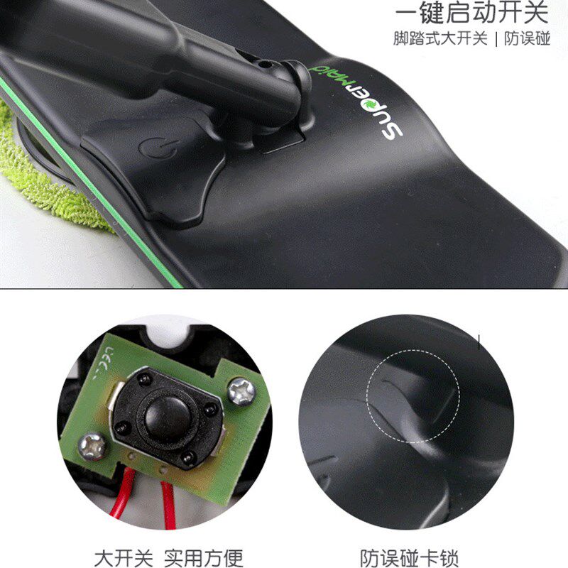 家用手持式电动拖把全自动扫地机充电旋转杆式懒人拖把扫拖一体机