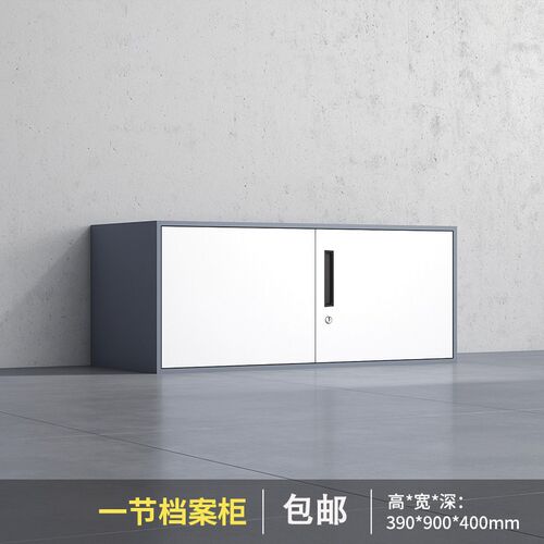 文件柜办公铁皮柜矮柜书柜资料凭证柜带锁储物柜档案员工柜子钢制