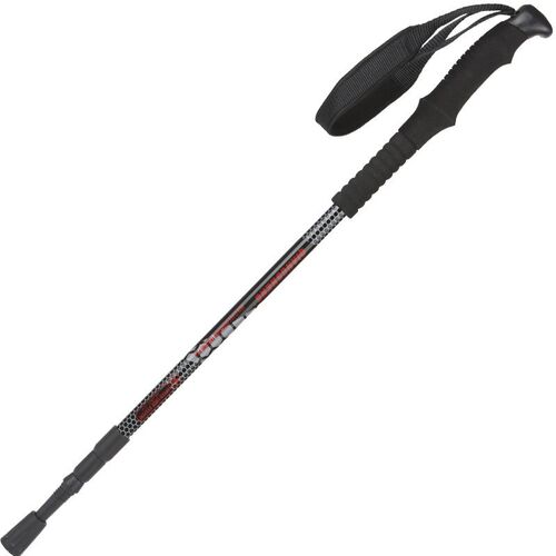 登山杖细黑色EVA19cm7075内锁铝合金伸缩户外野营登山杖步行杖