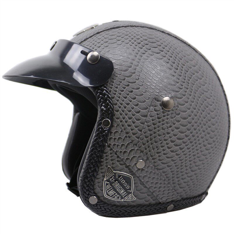 复古摩托车美式半盔摩友骑行防护盔四分之三盔多种颜色可选