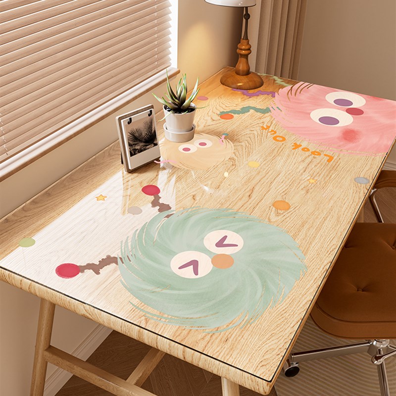 透明书桌垫书桌学生防油防水学习B桌垫子写作业软玻璃桌面垫子可