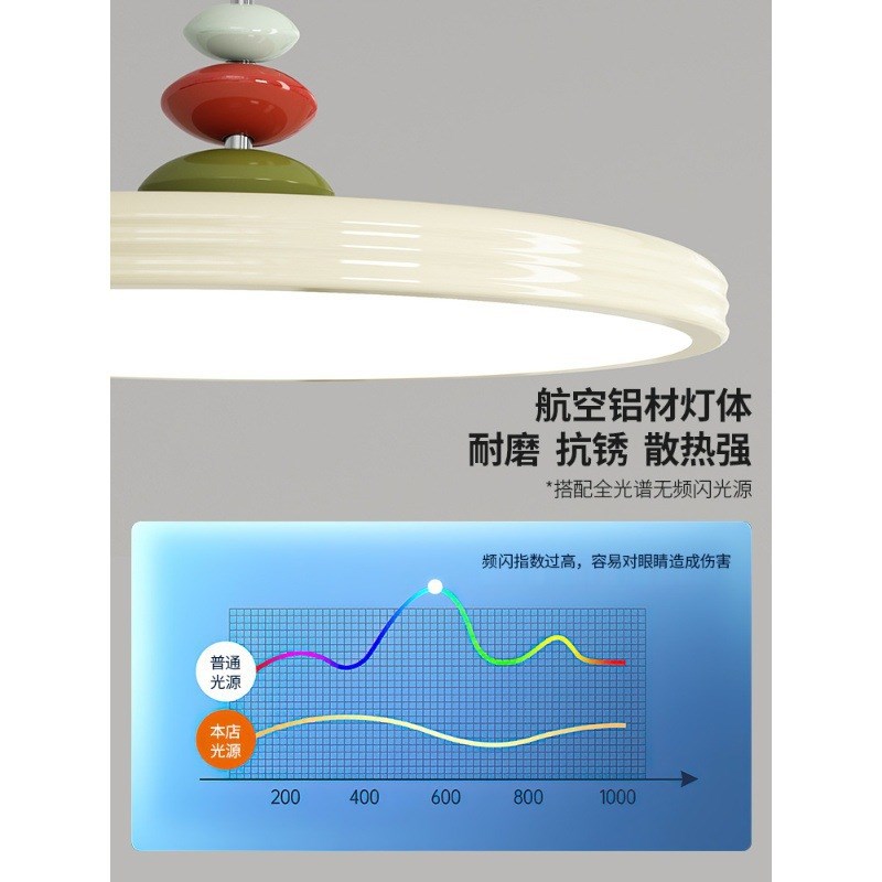 2025新款飞碟餐厅吊灯现代简约餐桌家用高级感法式奶油风飞盘吊灯
