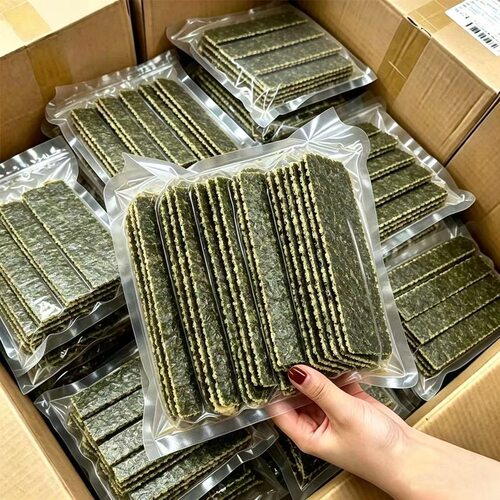 特价92片】海苔夹心脆片即食芝麻海苔儿童无添加孕妇解馋零食紫菜