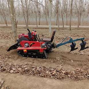 履带式微耕机农用开沟犁地翻地耕田机农田开沟回填施肥一体机