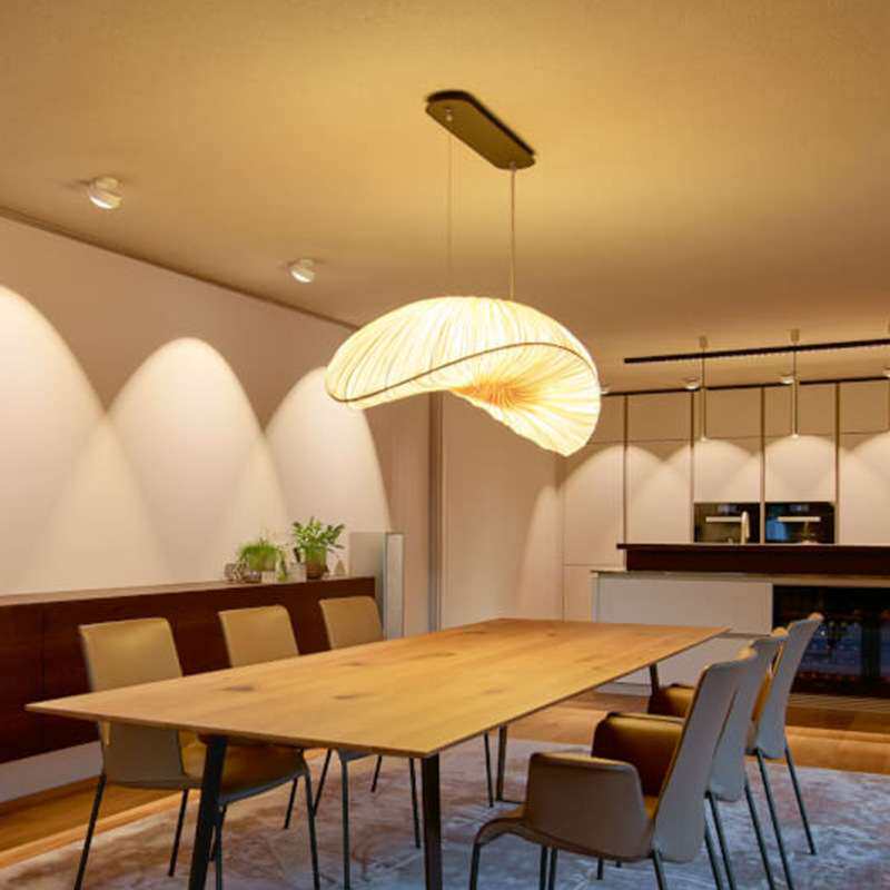 设计师餐厅吊灯长条创意个性布艺饭厅餐桌灯民宿茶室咖啡店吧台灯
