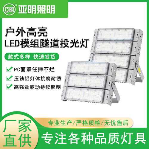 上海亚明led投光灯50W100W200W500W室外隧道IP66高强度防护泛光灯